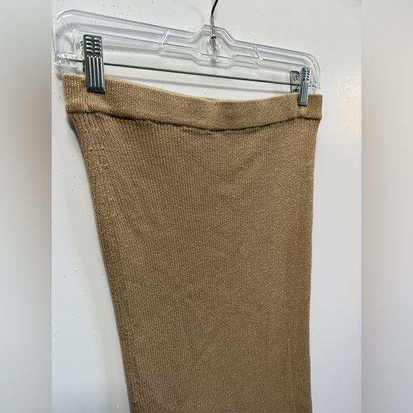 Zara Gold Metallic Bodycon Skirt Sz M - Picture 3 of 4
